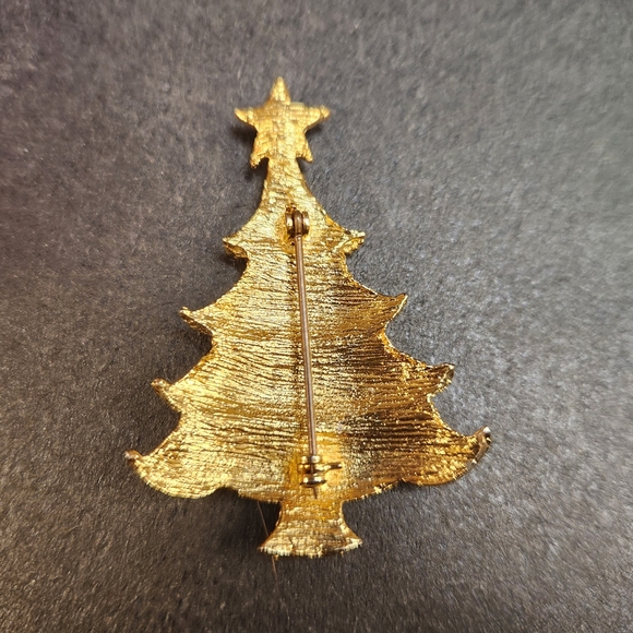 Christmas Tree Earrings and Brooch Set - Picture 4 of 4